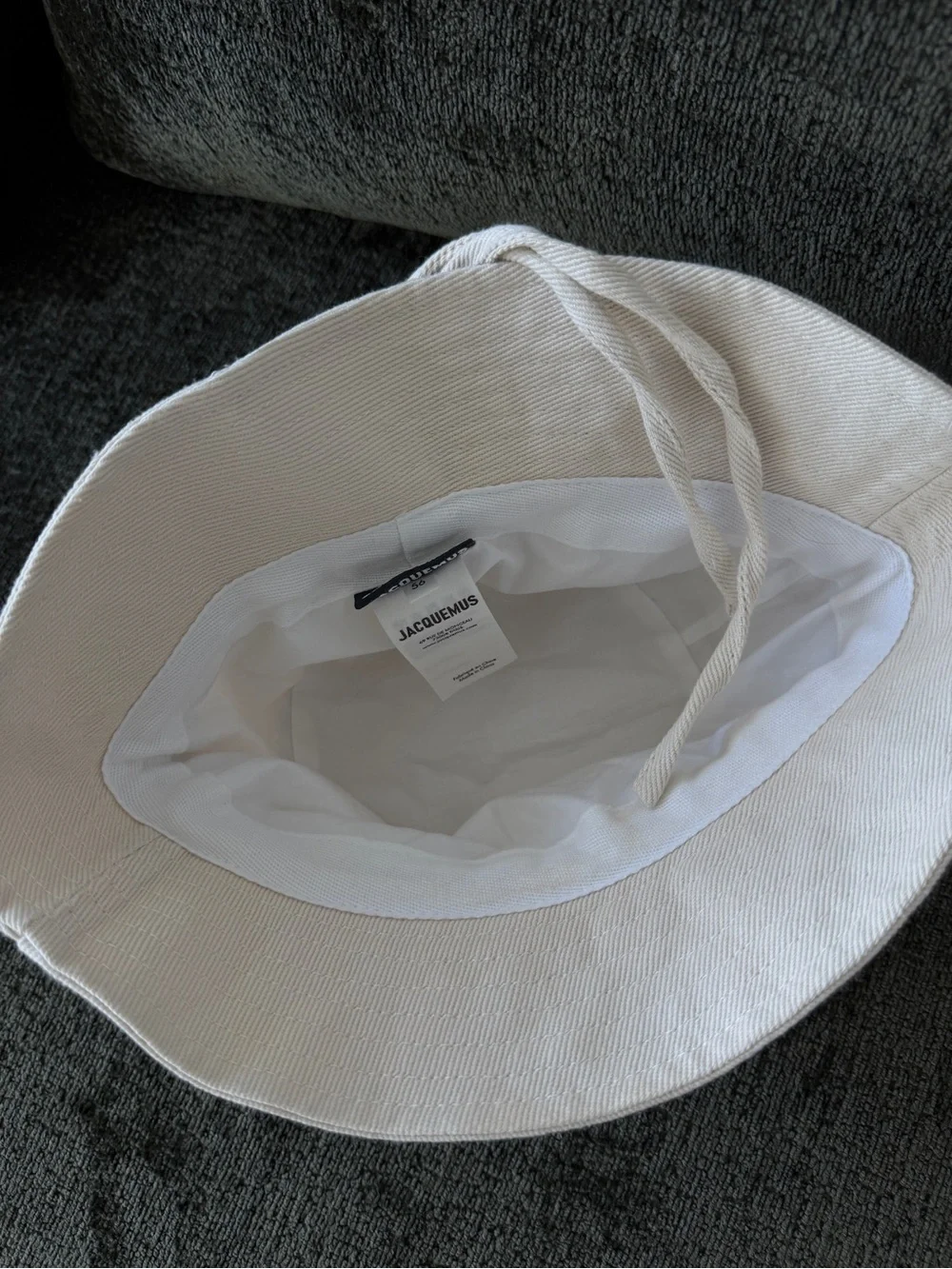 Jacquemus Off White Le Bob Bucket Hat - Size 56